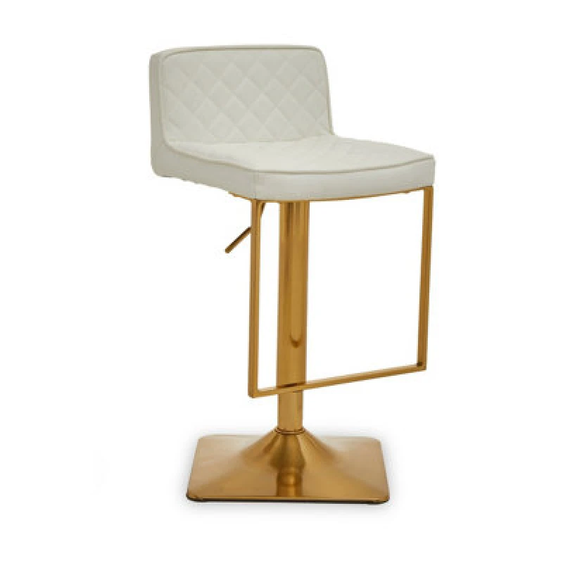 Image of Premier Housewares Interiors by Premier Baina Square Base Bar Stool White