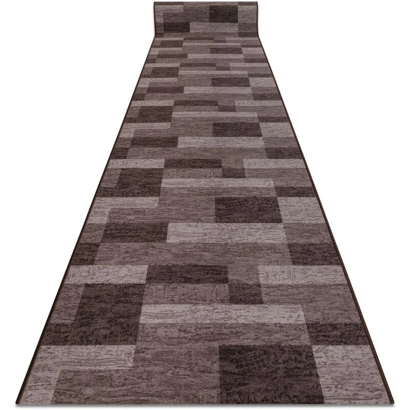 Image of RugsX Runner Anti Slip Icona Gum Brown 67Cm 67X150 Cm