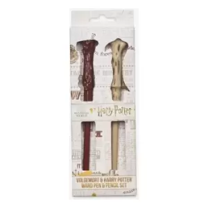 Image of Harry Potter Voldemort & Harry Wand Pen & Pencil Set