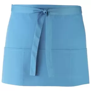 Image of Premier Ladies 'colours' 3 Pocket Apron / Workwear (pack Of 2) (one Size, Turquoise)