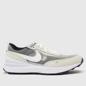 Image of Nike White & Grey Waffle One Junior Trainers