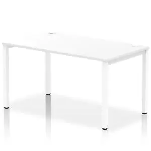 Image of Impulse Bench Single Row 1400 White Frame Office Bench Desk White