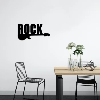 Image of Rock - Black Decorative Metal Wall Accessory