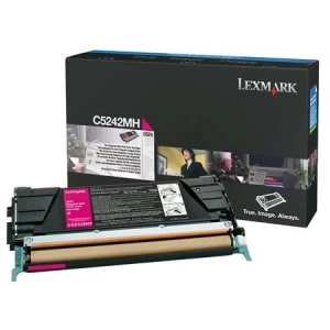 Image of Lexmark C5242MH Magenta Laser Toner Ink Cartridge