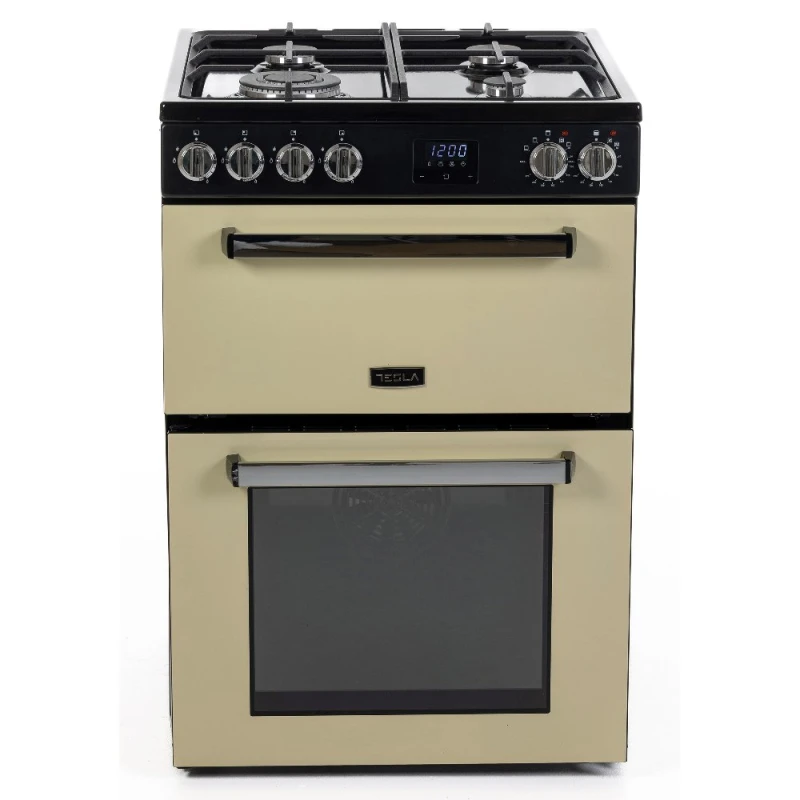 Image of Tesla TMRDF60C 60cm Freestanding Dual Fuel Cooker - CREAM TMRDF60C