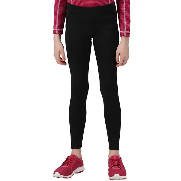 Image of Regatta Girls Barlia Winter Warm Leggings Trousers 14 Years Black RKJ119G-800-14