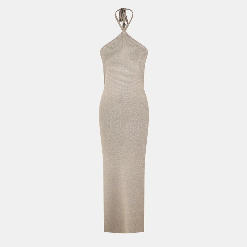 Image of Jack Wills Halter Dress Taupe female 6 (2XS)