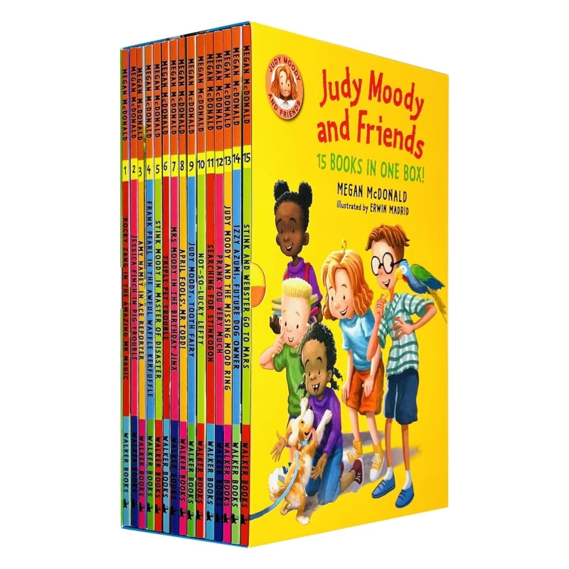 Image of Judy Moody and Friends 15 Books Collection Box Set By Megan McDonald (Rocky Zang in The Amazing Mr. Magic, Jessica Finch in Pig Trouble,Amy Namey in A