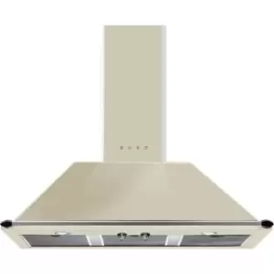 Image of Smeg Victoria KT100PE 100cm Chimney Cooker Hood - Cream