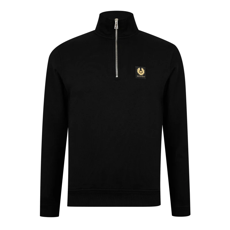 Image of Belstaff Quarter Zip Sweatshirt Black male 3XL