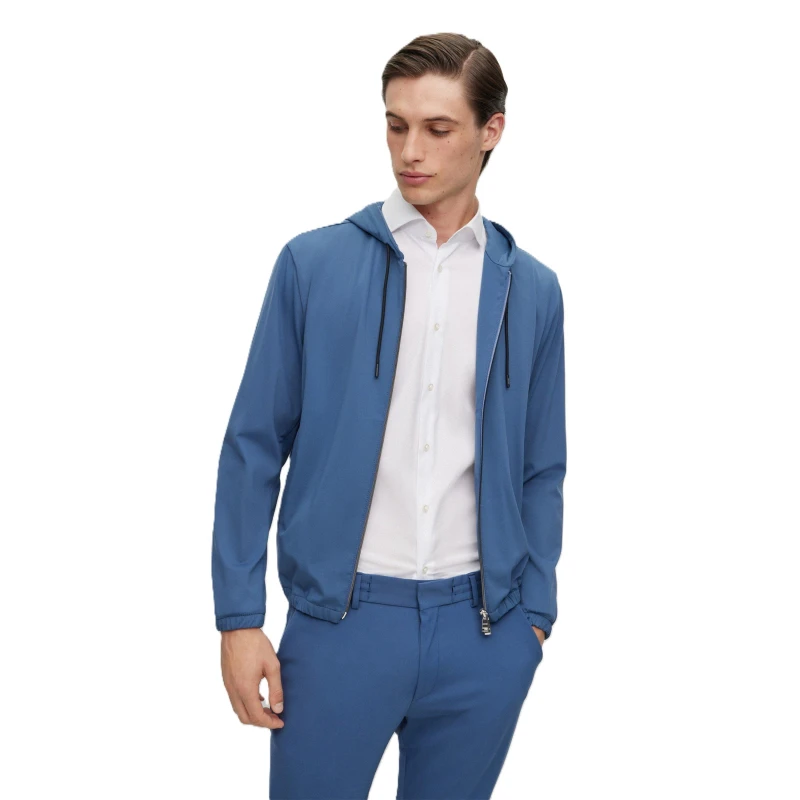 Image of Boss Mens P Hanry Junior Hood Tracksuit Top Blue male 36 (46)