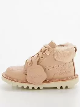 Image of Kickers Kick Hi Winter Boot - Beige, Beige, Size 10 Younger