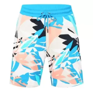 Image of Boss All over Print Fleece Shorts - Blue