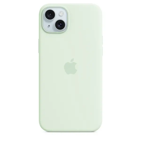 Image of Apple iPhone 15 Plus Silicone Case with MagSafe - Soft Mint MWNG3ZM/A