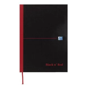 Image of Black n Red A6 Book Casebound 90gsm Ruled Indexed A-Z 192 Pages Pack 5