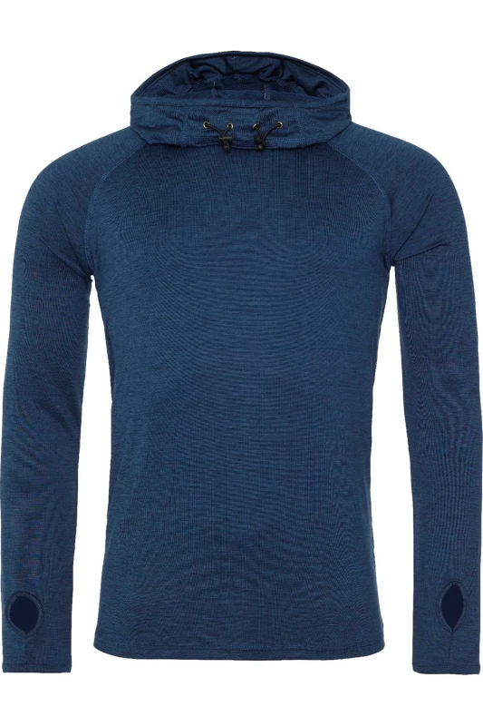 Image of AWDis AWDis Men Just Cool Cowl Neck Long Sleeve Baselayer Top in Navy Size: Small Navy S Male 5057520072654