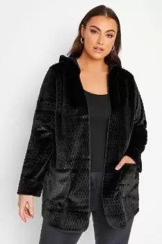 Image of Faux Fur Hooded Jacket