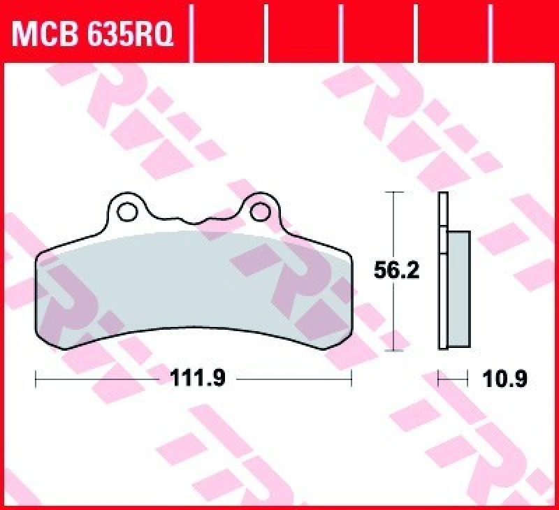 Image of TRW MCB635RQ Brake pad set Brake Pad Set,disc brake (402)
