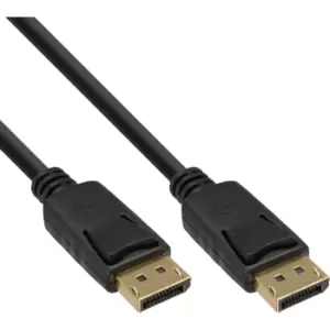 Image of InLine DisplayPort Cable Black gold plated 10m