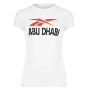 Image of Reebok Abu Dhabi T Shirt Womens - White