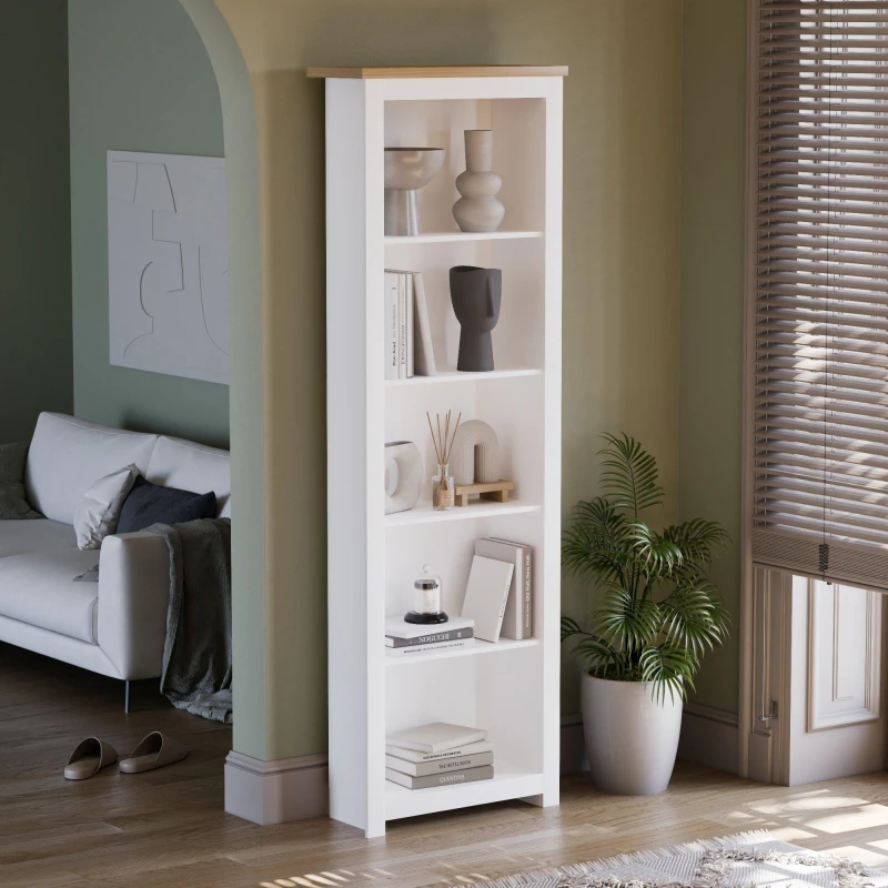 Image of Lassic Vida Designs Arlington 5 Tier Bookcase White unisex 5 Tier