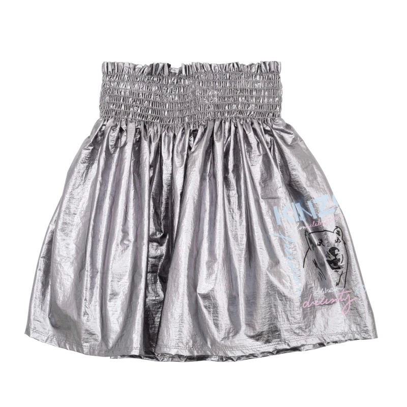Image of Kenzo Kids Logo Mini Skirt Slate Blue female 4Y