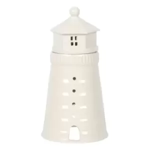 Image of White Ceramic Lighthouse Oil Burner