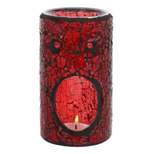 Image of Red Pillar Crackle Oil Burner
