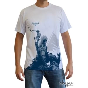 Image of Assassins Creed - Connor Kneel Down Mens XX-Large T-Shirt - White