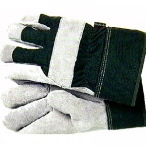 Image of Town and Country Thermal Lined Leather Palm Green Glove One Size