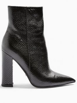 Image of Topshop Harri Point Toe High Heel Boots - Black