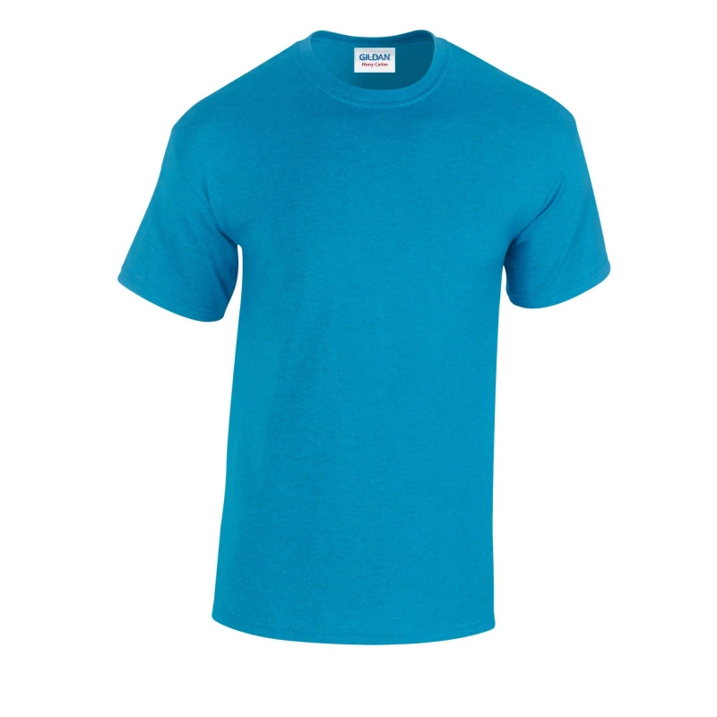 Image of Gildan Mens Plain Cotton Heavy T-Shirt in Baby Blue Size: Small Baby Blue Male S
