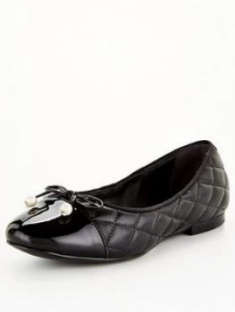 Image of Dune London Hammersmith Ballerina - Black, Size 3, Women