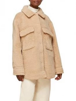 Image of Whistles Teddy Overshirt - Beige