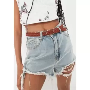 Image of Missguided 2 Pack Weave Gold Buckle Belt - Multi