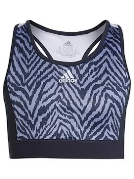 Image of adidas Junior Girls Sea Woven Bra - Purple/Navy, Purple/Navy, Size 13-14 Years, Women