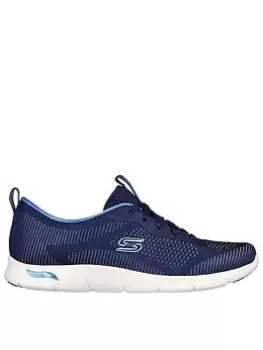 Image of Skechers Arch Fit Refine Trainers, Navy, Size 4, Women