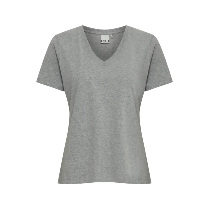 Image of Ichi Womens V-neck T-Shirt Ichi Ihpalmer Gris Female XL