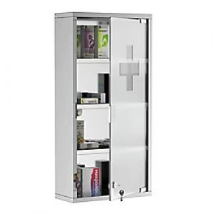 Image of HOMCOM Medicine Cabinet Silver 360 mm x 660 mm x 200 mm