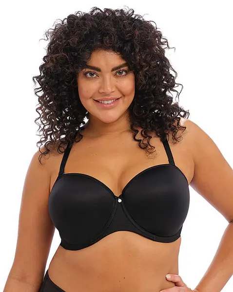 Image of Elomi Elomi Smooth Strapless Bra Black Female 42F GK76607