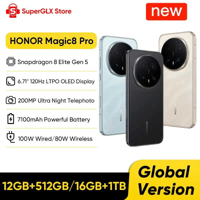 Image of HONOR Magic8 Pro - 512GB, Sunrise Gold 6936520882885