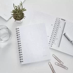 Image of Leitz WOW Notebook A5 ruled, wirebound with Polypropylene cover. 80