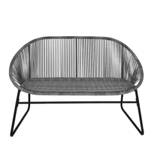 Image of Charles Bentley Zanzibar 2 Seater Bench Grey