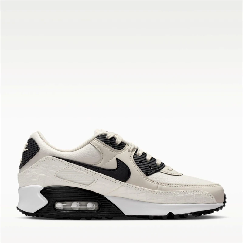 Image of Nike Air Max 90 Womens Trainers Sail/Black female 6 (40)