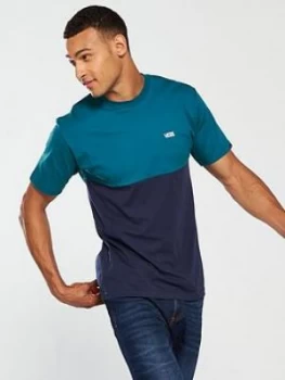 Image of Vans Colourblock T Shirt CorsairDress Blues Size M Men
