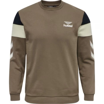 Image of Hummel Hive Stephan Crew Sweatshirt - Walnut 8058