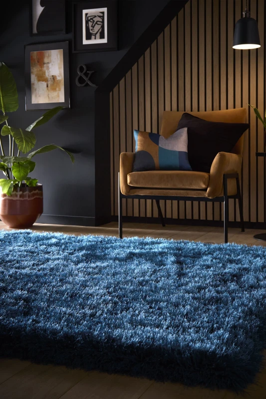 Image of Origins Extravagance Cosy Shaggy Rug Teal 120X170 MN15028