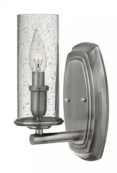 Image of 1 Light Wall Light Polished Antique Nickel, E14