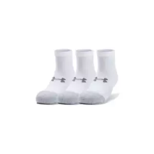 Image of Under Armour Heatgear Socks Locut White/White/Steel - M