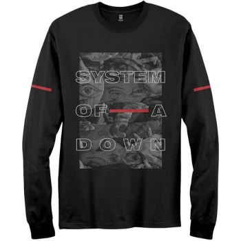 Image of System Of A Down - Eye Collage Unisex Medium T-Shirt - Black